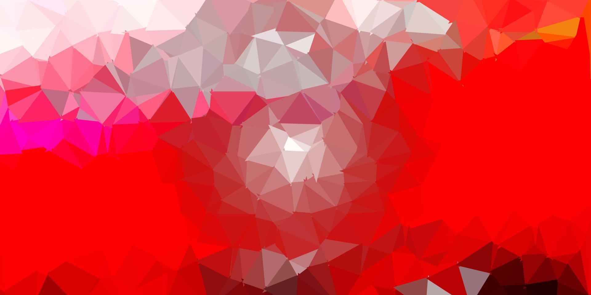 Light red vector triangle mosaic template.
