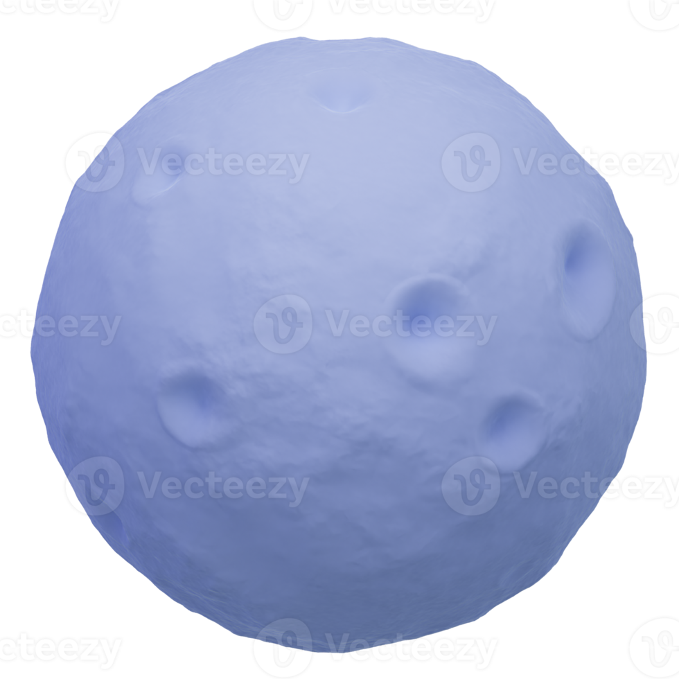 3d adorable moon png