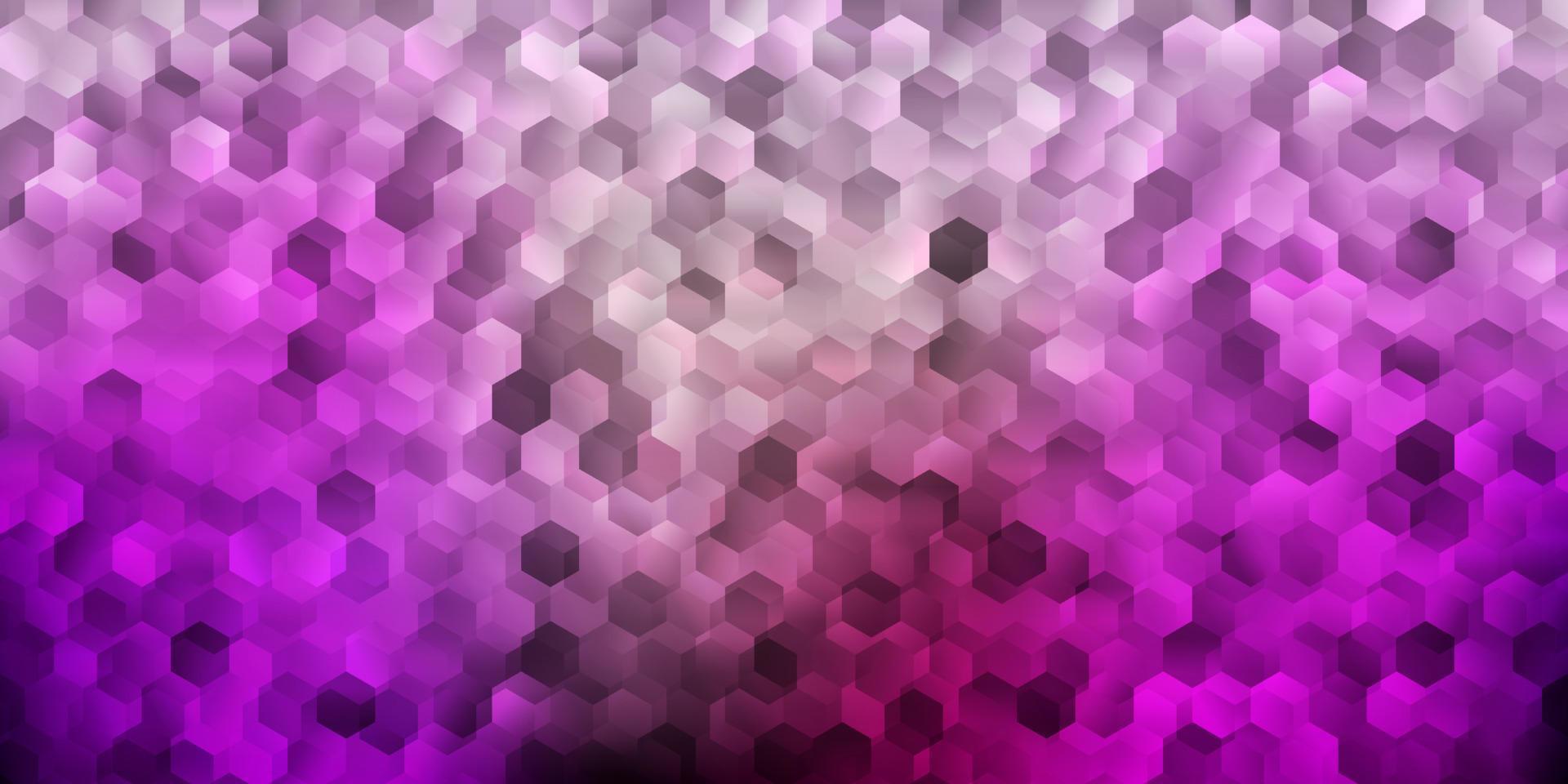 plantilla de vector de color púrpura oscuro, rosa en un estilo hexagonal.