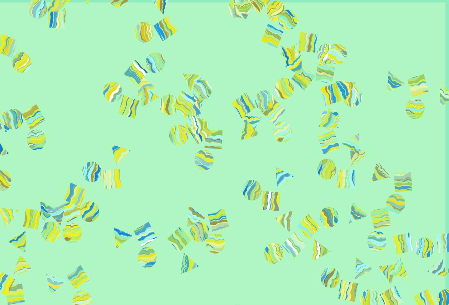 Light Blue, Yellow vector background with triangles, circles, cubes.