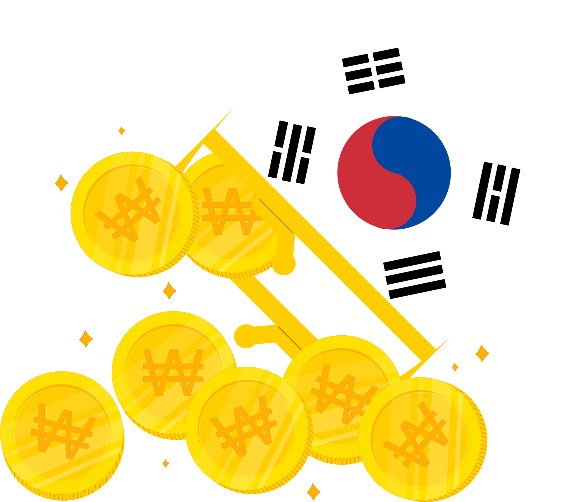 South Korean Flag Hand Drawn South Korean Won 11767909 PNG south-korean-flag-hand-drawn-south-korean-won-11767909-png