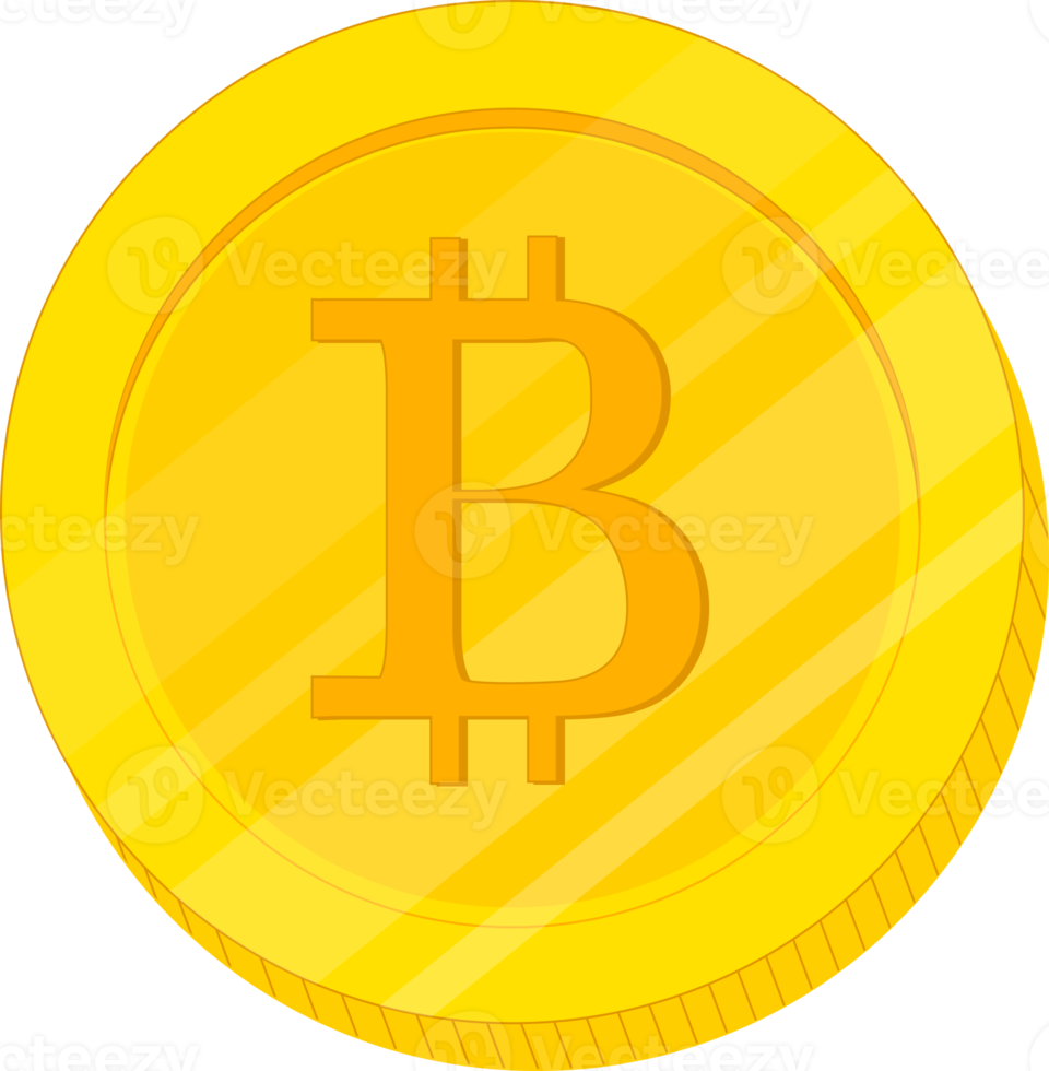 diseño dibujado a mano de icono de bitcoin png