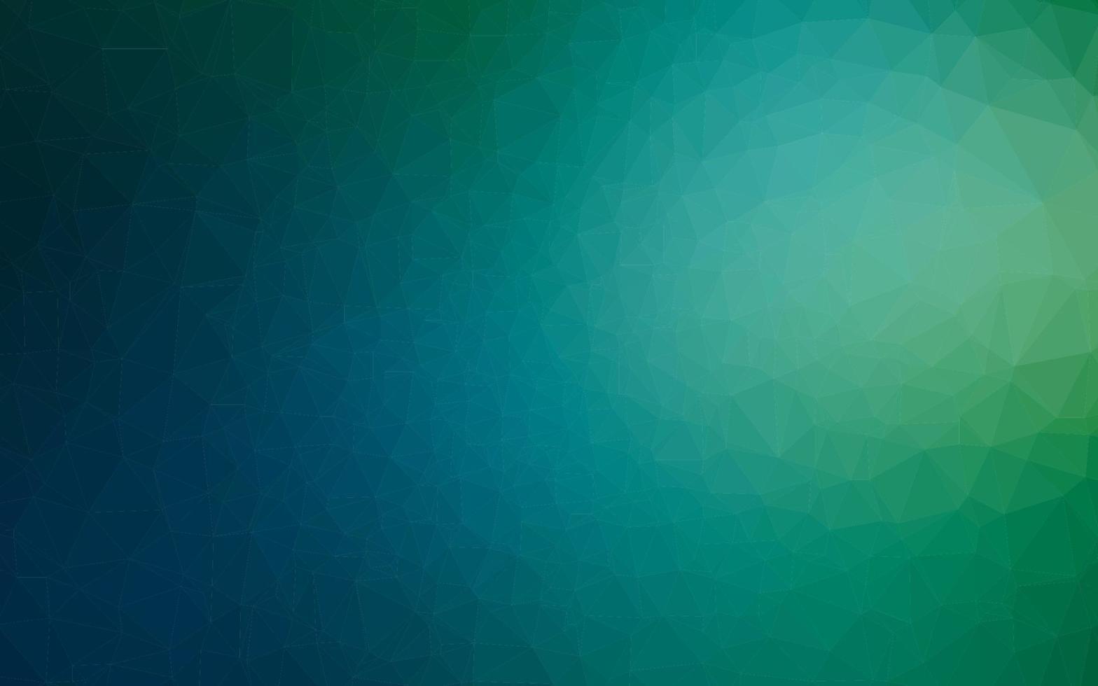Fondo abstracto de polígono de vector azul oscuro, verde.