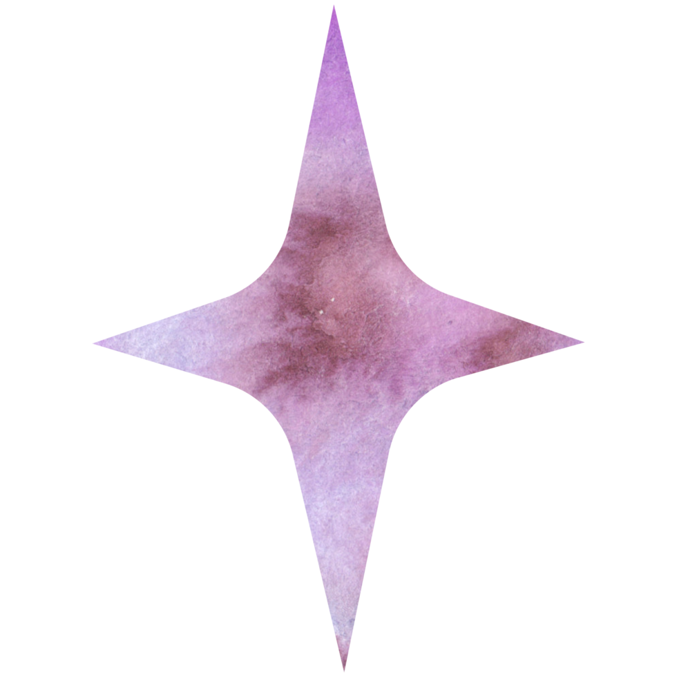 blauw waterverf ster. hemel- element, ruimte, lucht. transparant PNG clip art voor ontwerp
