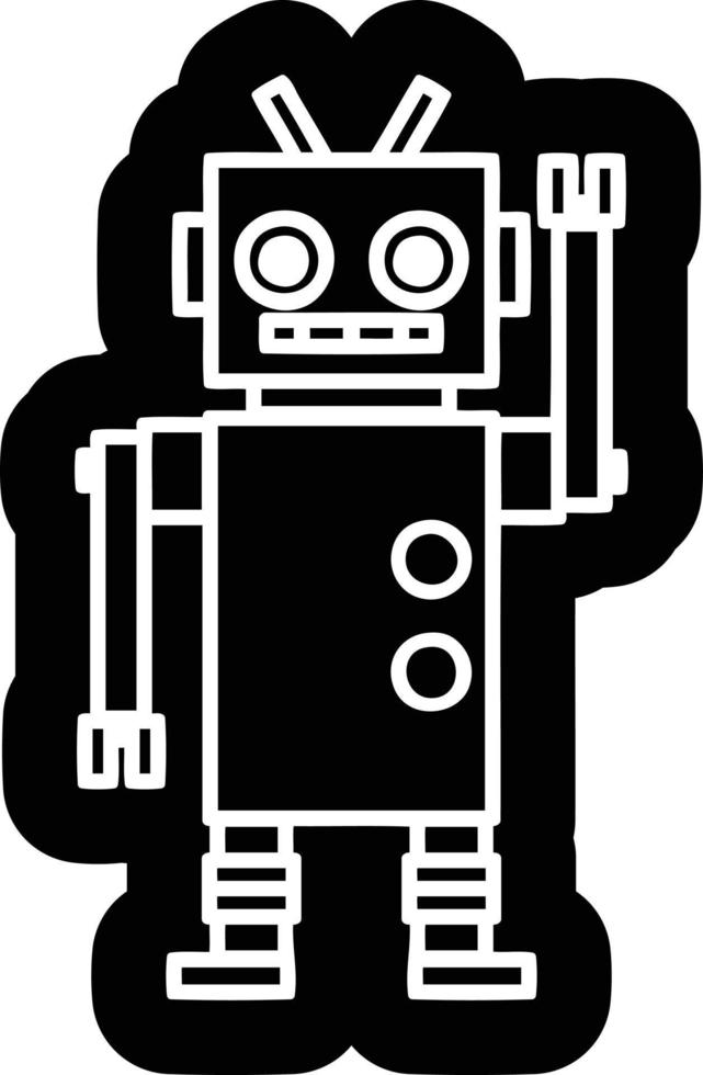 dancing robot icon vector