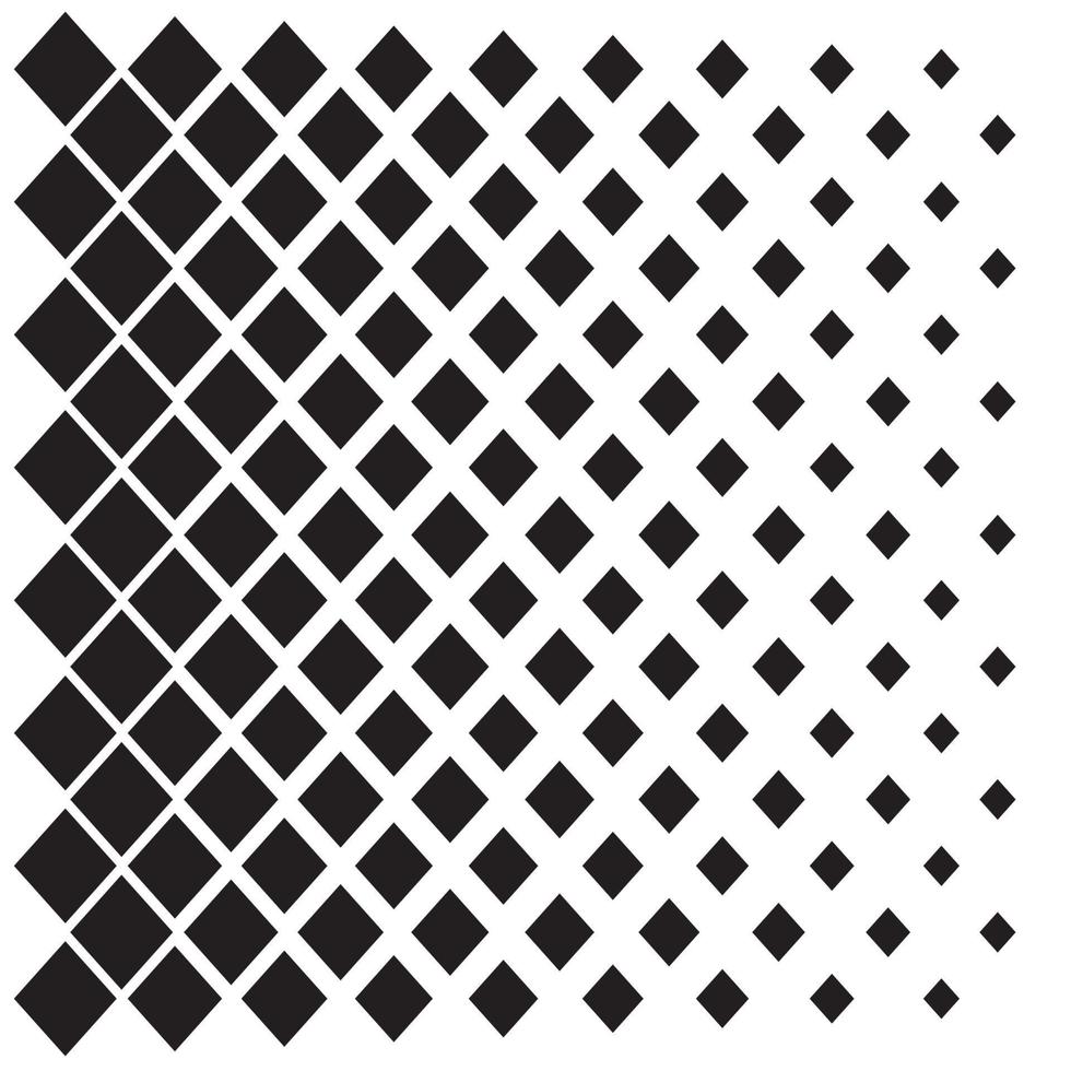 Black rhombus pattern on white background, different sizes vector