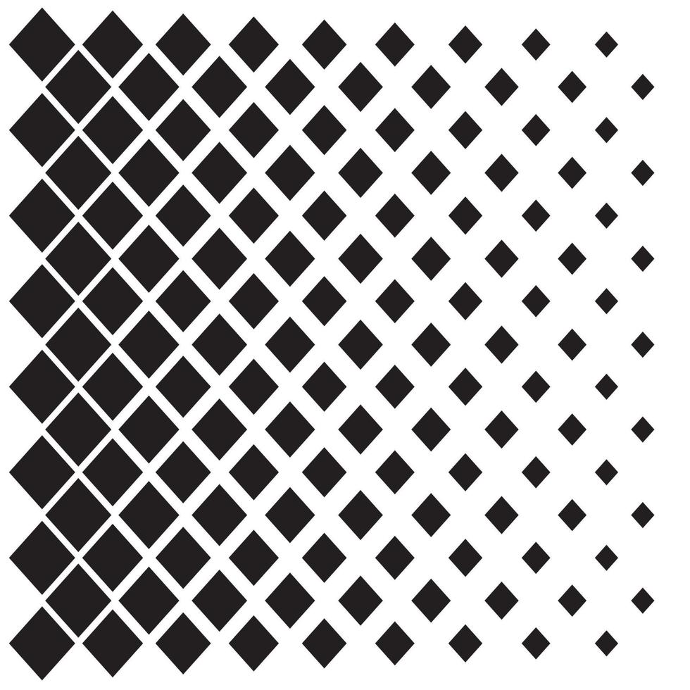 Black rhombus pattern on white background, different sizes vector