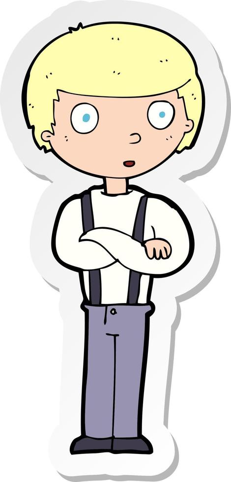sticker of a cartoon doodle vector