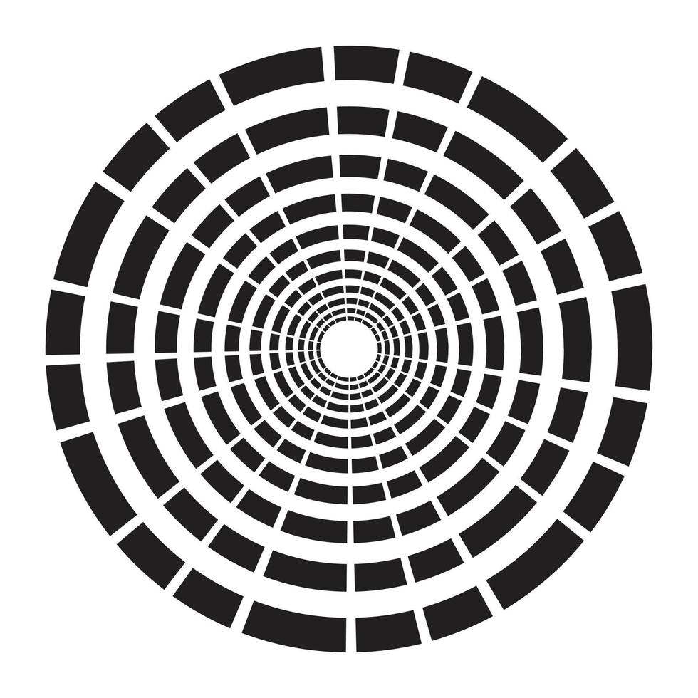 Black Geometric shape in circular style vector