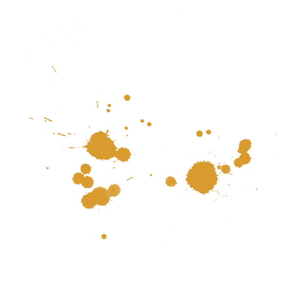 respingo de tinta de respingos de ouro png