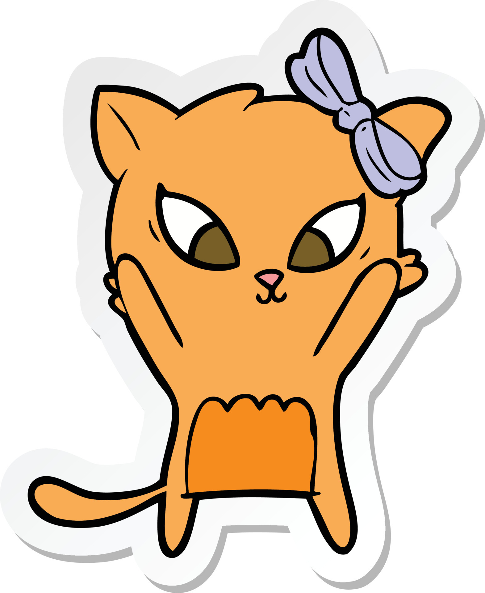 sticker of a cartoon cat 11769992 Vector Art at Vecteezy