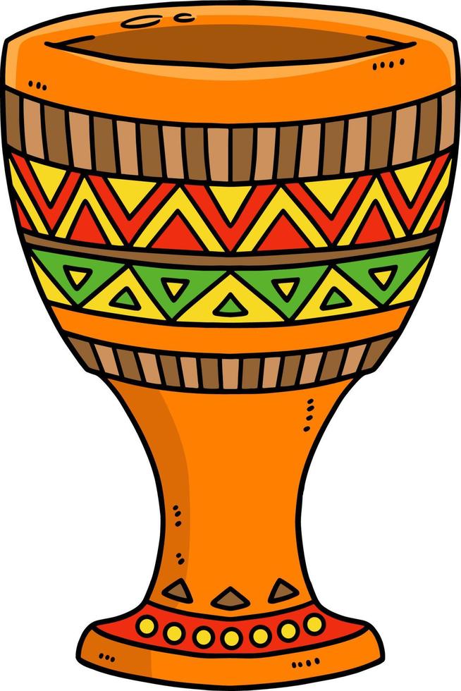 Kwanzaa Unity Cup Cartoon Colored Clipart vector