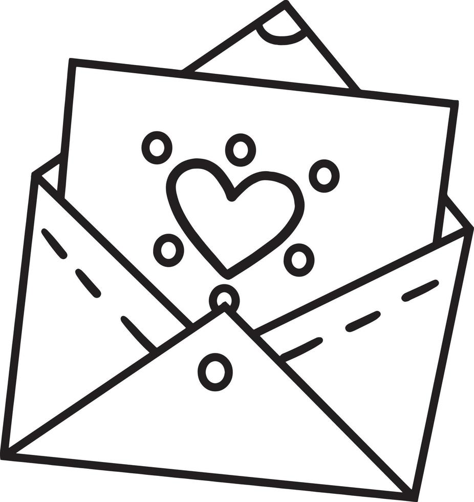carta de invitación de boda página para colorear aislada vector