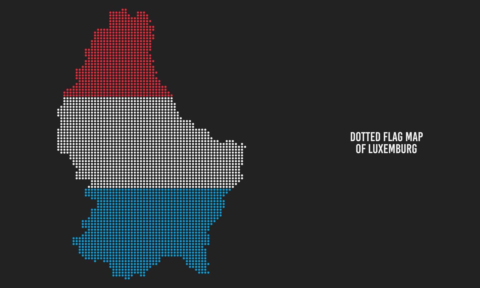 Halftone Dotted Style Flag Map of Luxemburg vector