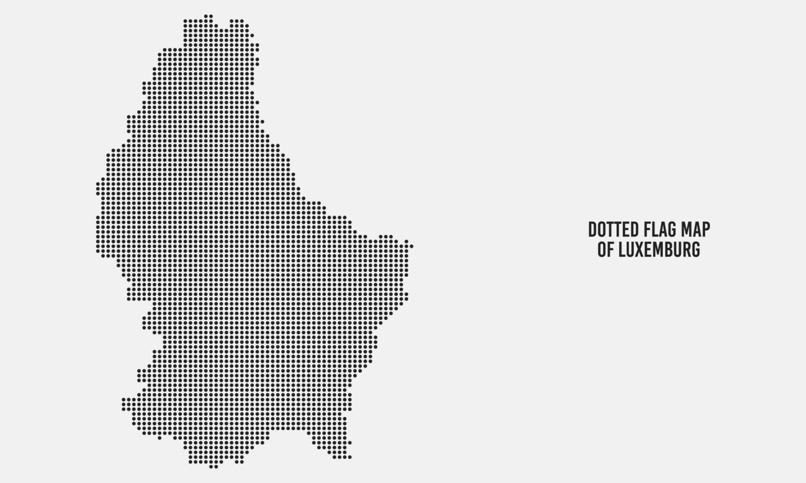 silueta de mapa de luxemburgo con estilo simple de puntos negros vector