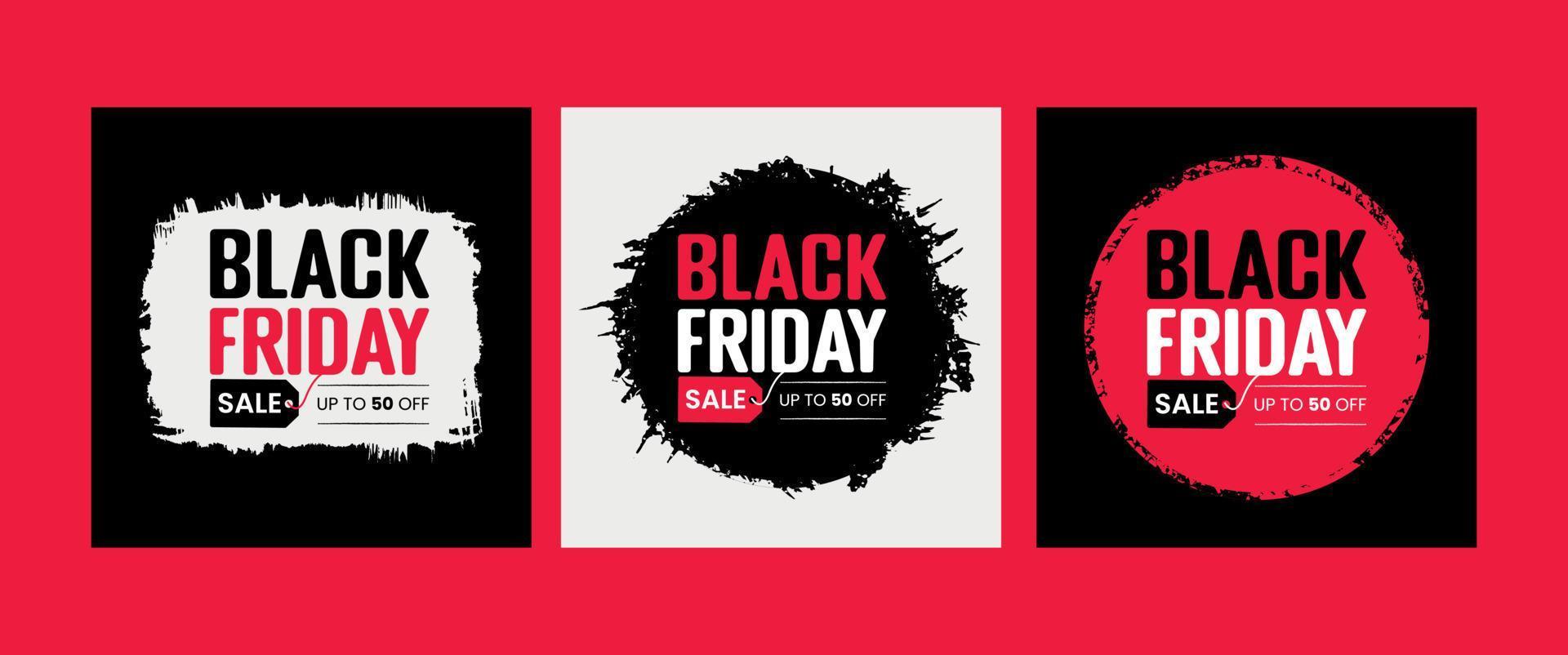 Set of Black friday sale banner badge templates, sales and discounts promotional labels, Vector set of discount labels,