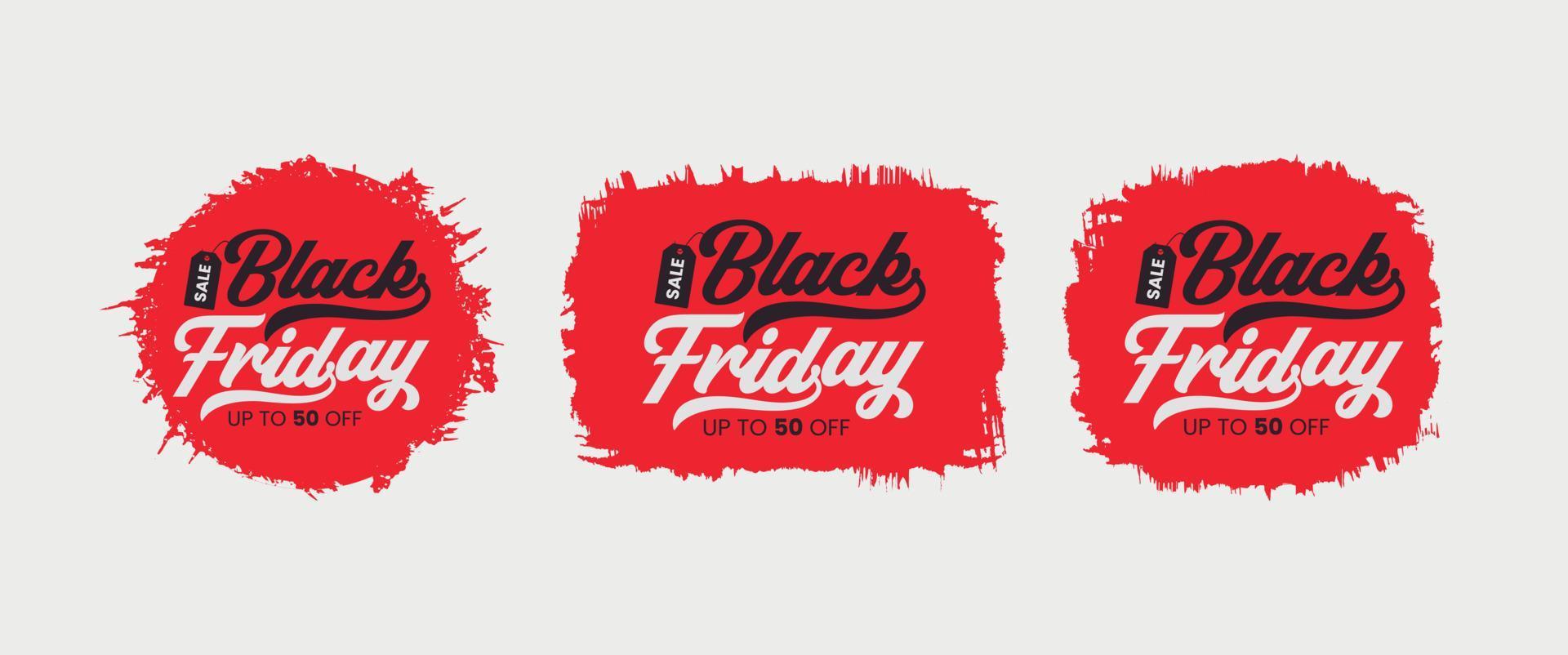 Set of Black friday sale banner badge templates, sales and discounts promotional labels, Vector set of discount labels,