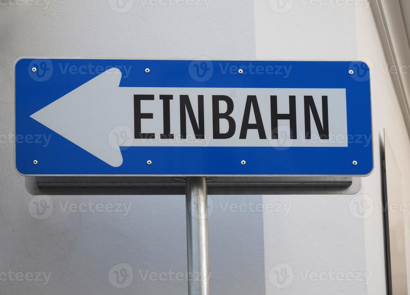 German one way street sign photo