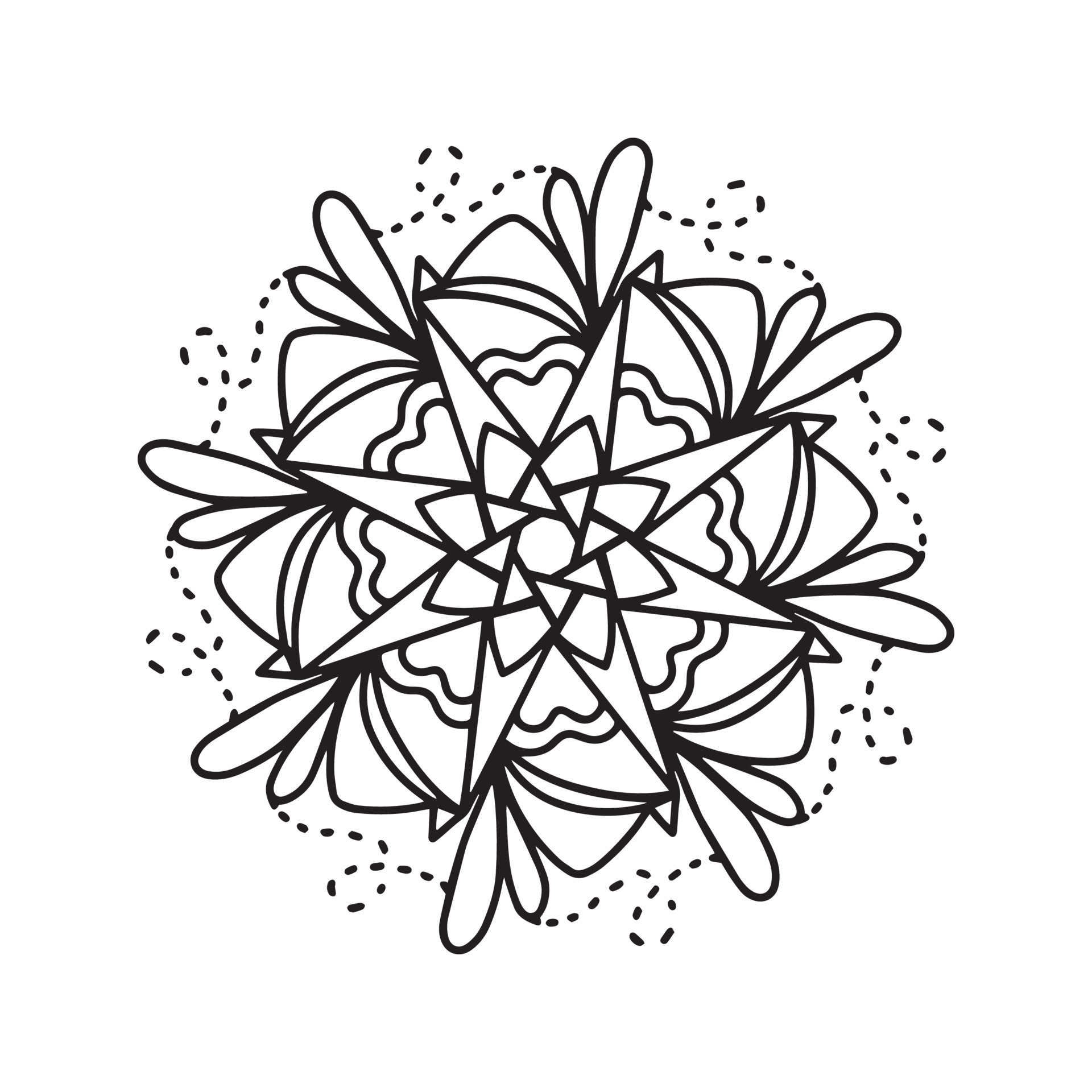 Cool Hand drawn Mandala - Mandalas with Flowers & vegetation