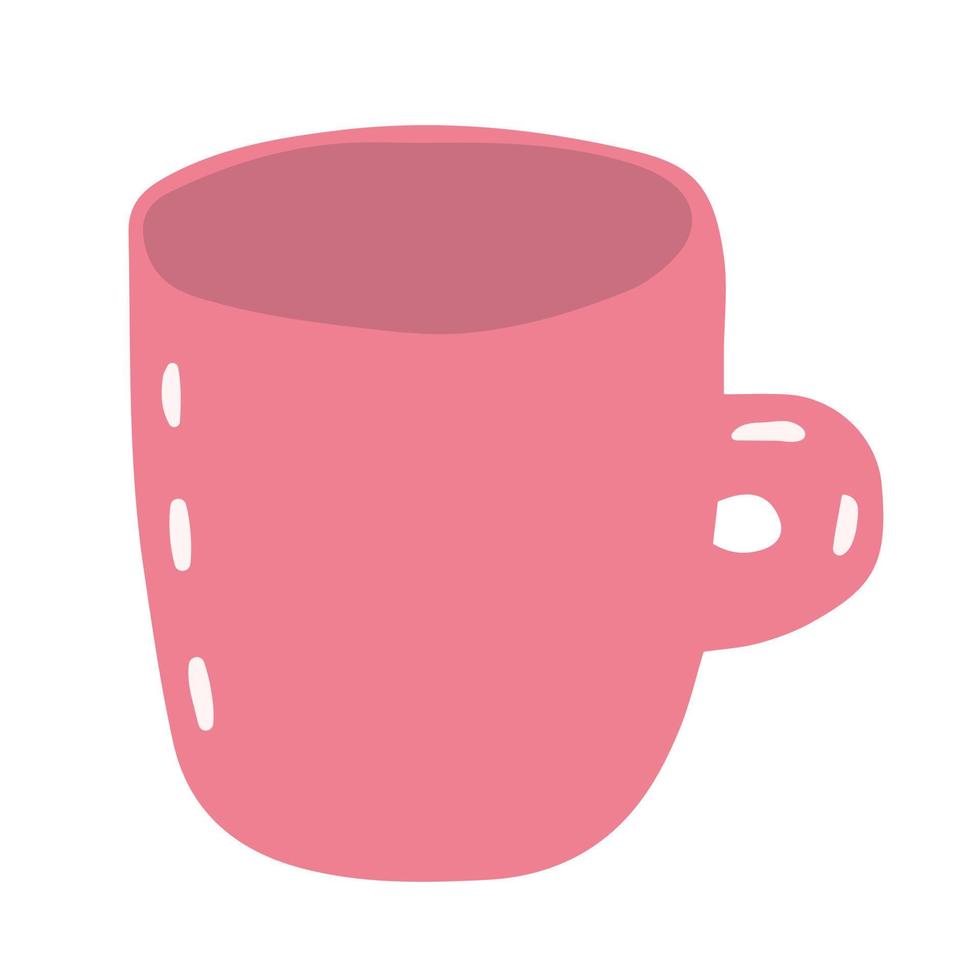 Doodle pink cup vector illustration