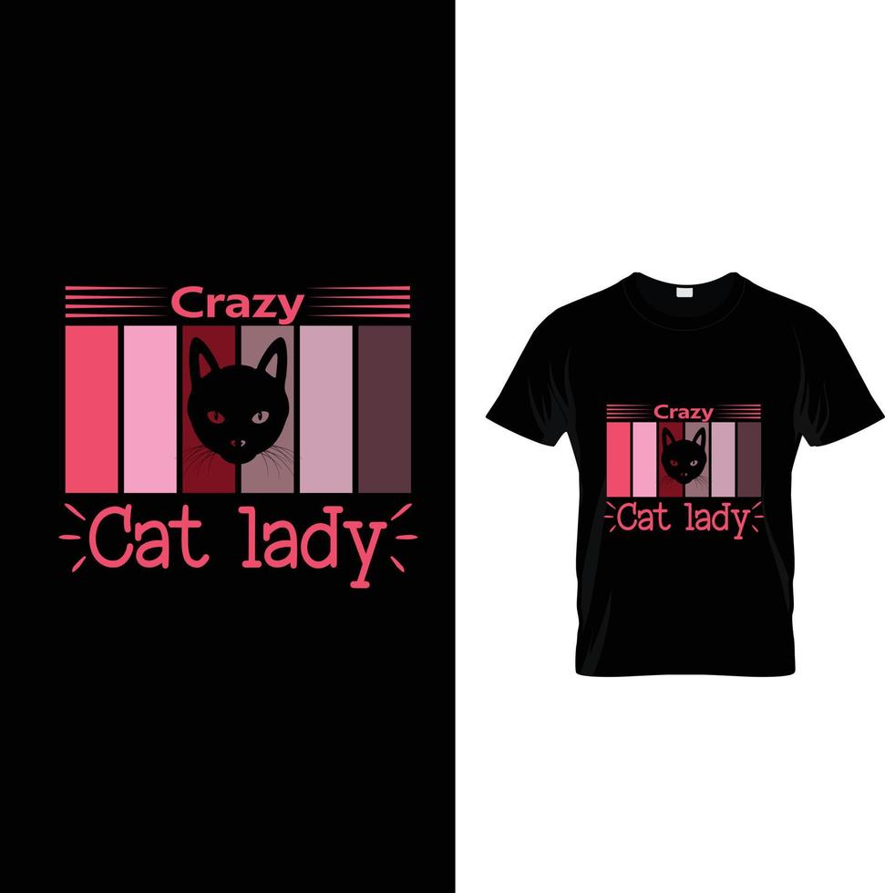 mejor diseño de camiseta para amantes de los gatos vector