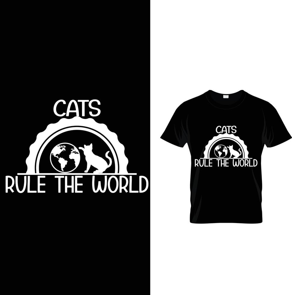 mejor diseño de camiseta para amantes de los gatos vector