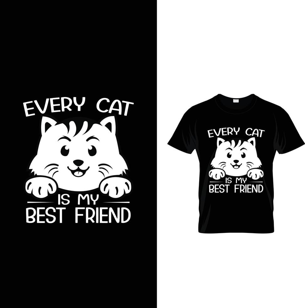 mejor diseño de camiseta para amantes de los gatos vector