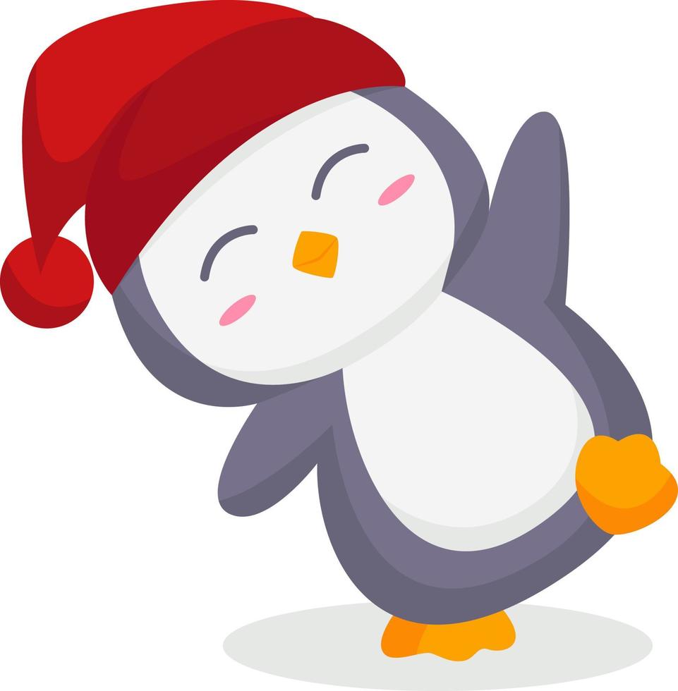 Happy Penguin Character Design Illustration vector