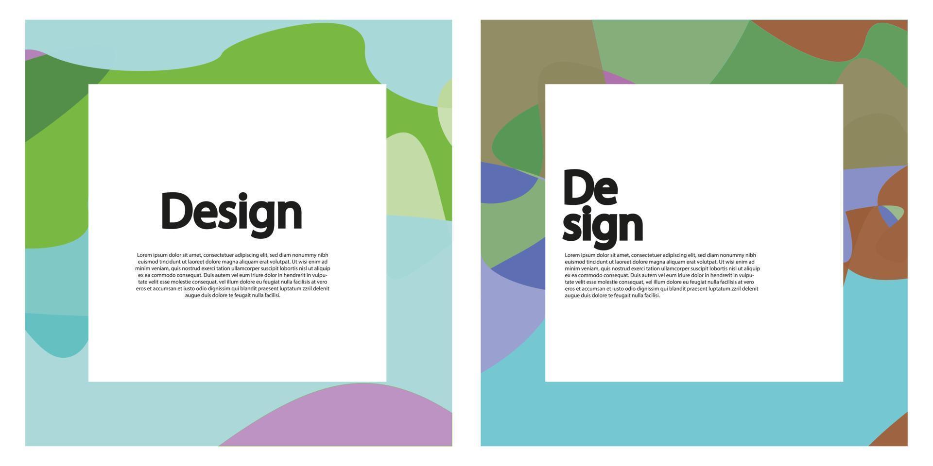 Simple modern abstract cover set. Cool colorful abstract shapes composition. Suitable for companies and businesses in any sector. Memorable, attractive, modern, simple, clean, profesional. Vector EPS
