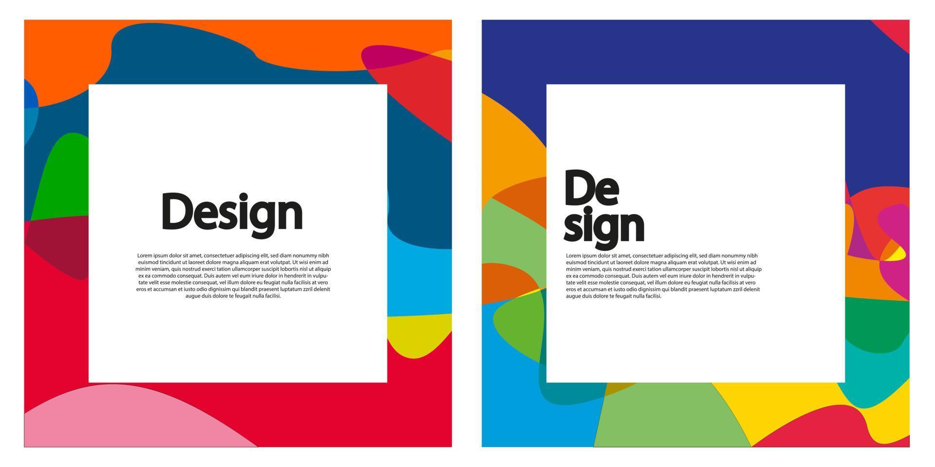 Simple modern abstract cover set. Cool colorful abstract shapes composition. Suitable for companies and businesses in any sector. Memorable, attractive, modern, simple, clean, profesional. Vector EPS