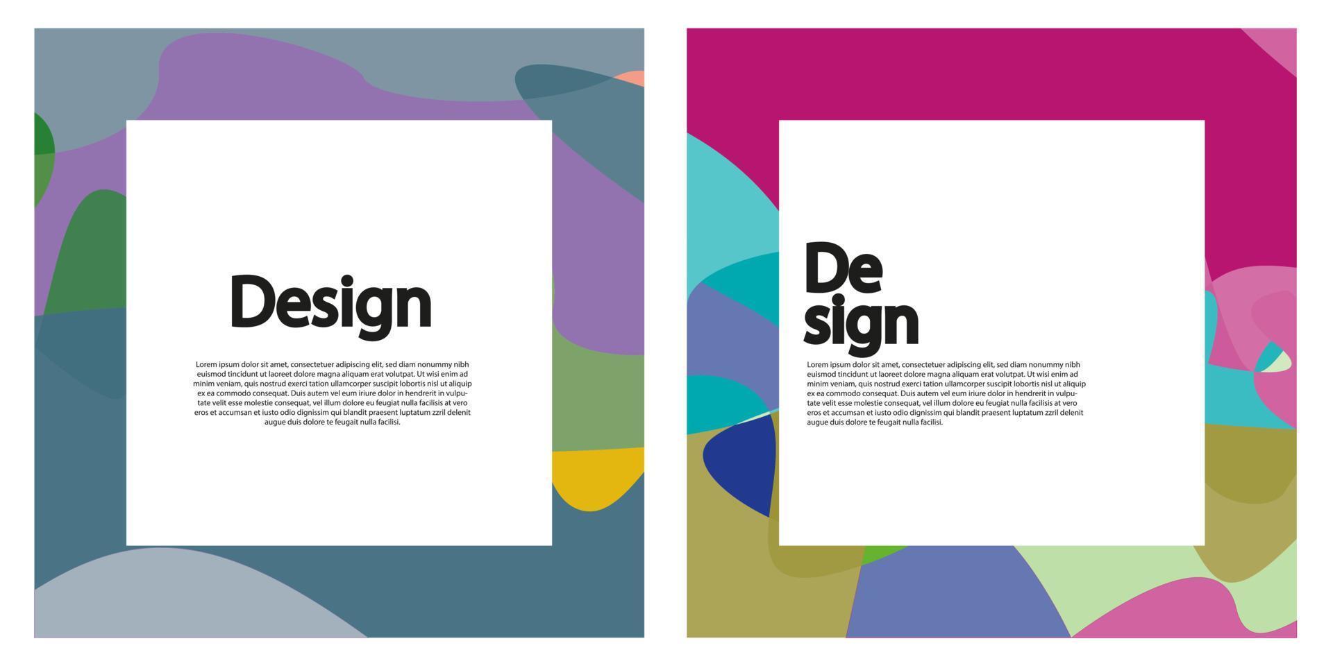 Simple modern abstract cover set. Cool colorful abstract shapes composition. Suitable for companies and businesses in any sector. Memorable, attractive, modern, simple, clean, profesional. Vector EPS