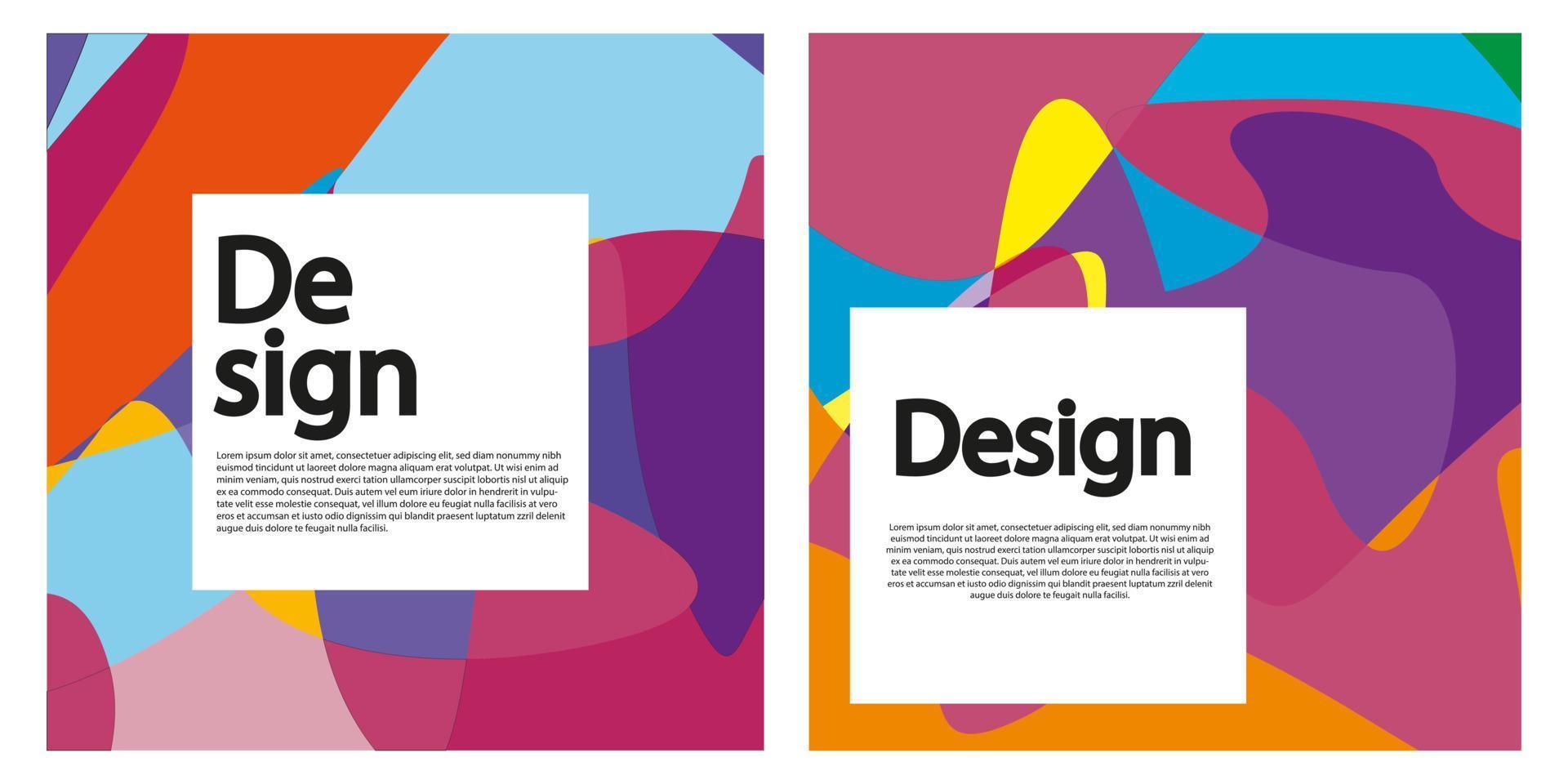 Modern abstract cover set. Cool colorful abstract shapes composition. Suitable for companies and businesses in any sector. Memorable, attractive, modern, simple, clean, profesional. Vector EPS 10