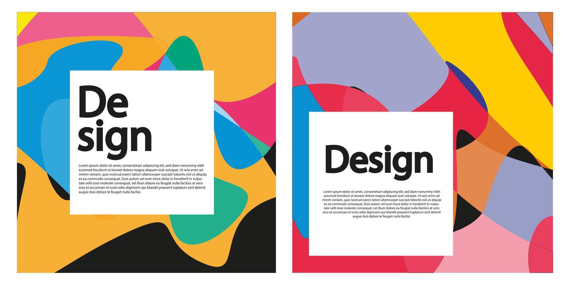 Modern abstract cover set. Cool colorful abstract shapes composition. Suitable for companies and businesses in any sector. Memorable, attractive, modern, simple, clean, profesional. Vector EPS 10