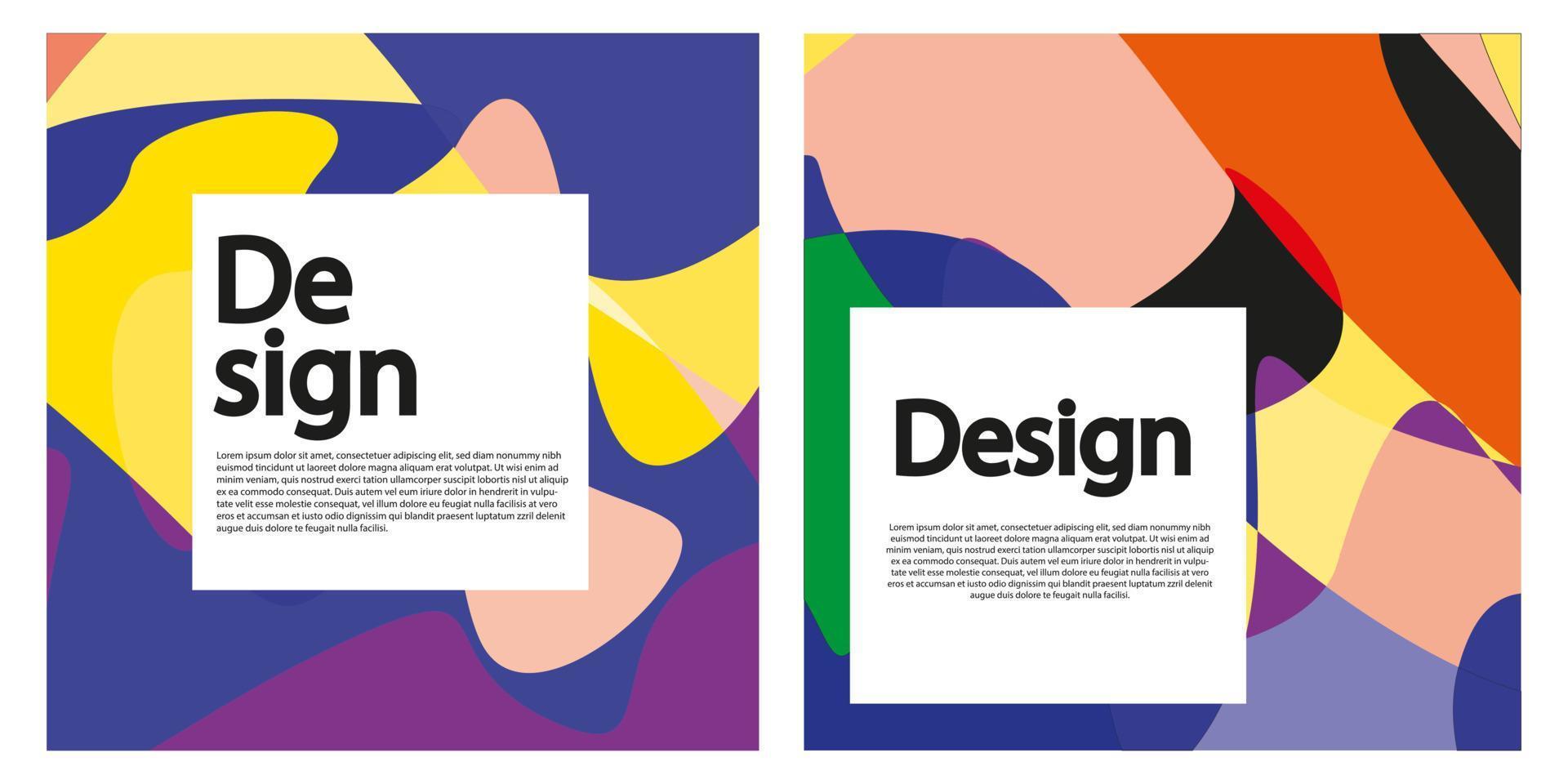 Modern abstract cover set. Cool colorful abstract shapes composition. Suitable for companies and businesses in any sector. Memorable, attractive, modern, simple, clean, profesional. Vector EPS 10
