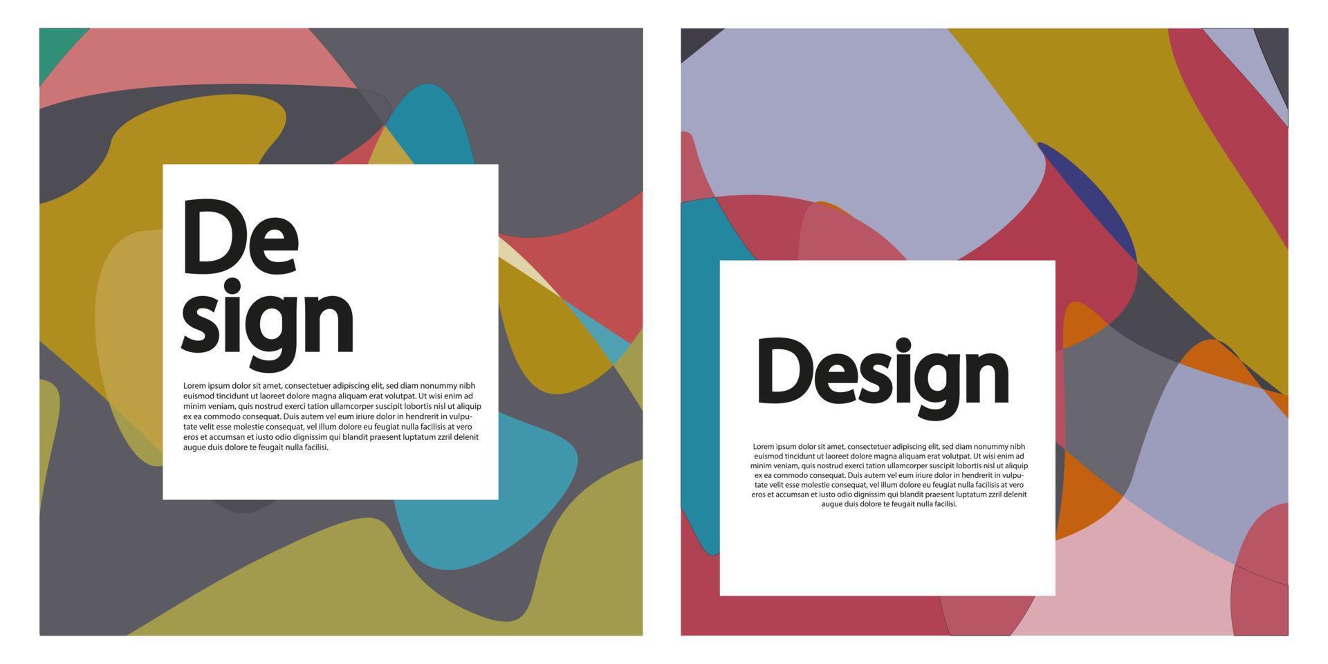 Modern abstract cover set. Cool colorful abstract shapes composition. Suitable for companies and businesses in any sector. Memorable, attractive, modern, simple, clean, profesional. Vector EPS 10