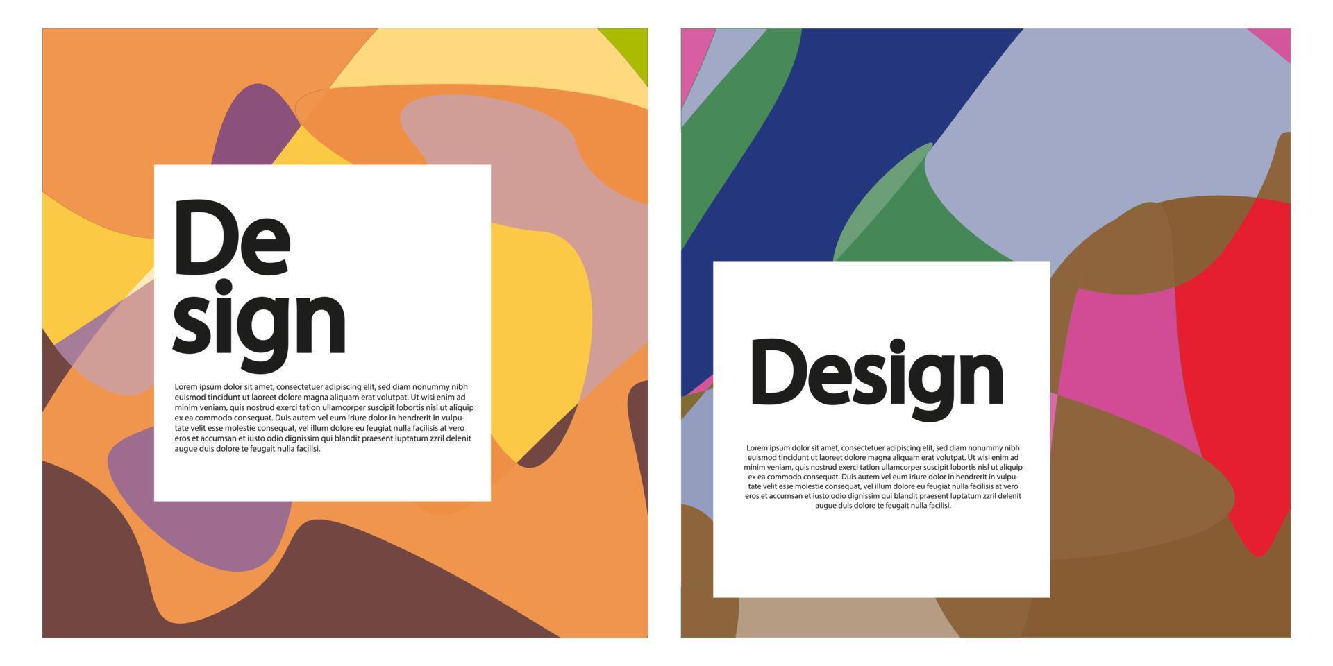 Modern abstract cover set. Cool colorful abstract shapes composition. Suitable for companies and businesses in any sector. Memorable, attractive, modern, simple, clean, profesional. Vector EPS 10