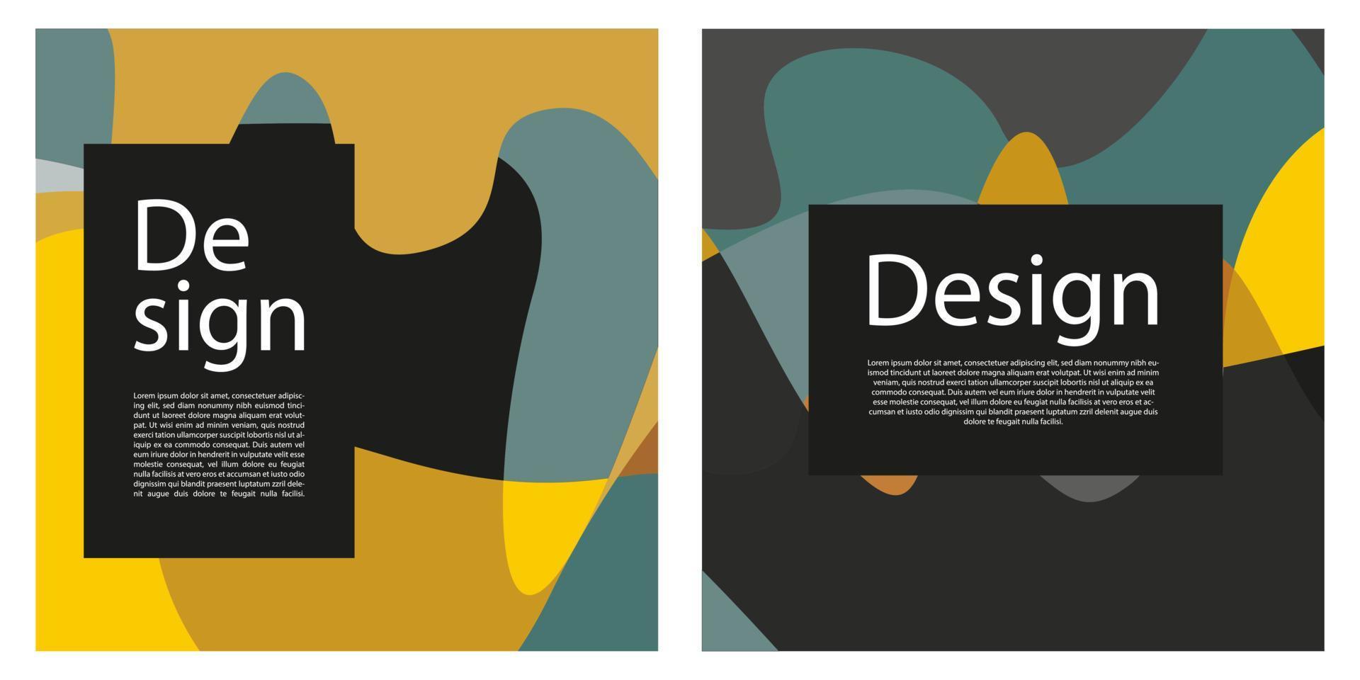Modern abstract cover set. Cool colorful abstract shapes composition. Suitable for businesses template, background, cover, and etc. Memorable, modern, simple, clean, profesional. Vector EPS 10