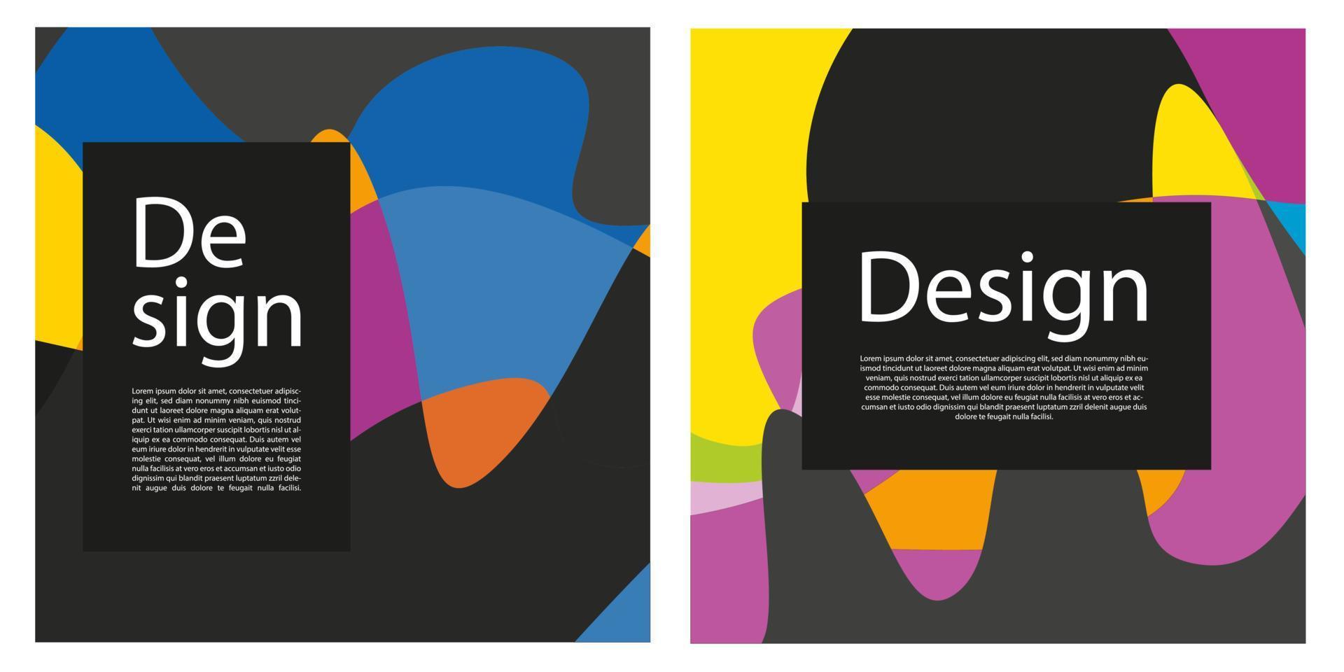 Modern abstract cover set. Cool colorful abstract shapes composition. Suitable for businesses template, background, cover, and etc. Memorable, modern, simple, clean, profesional. Vector EPS 10