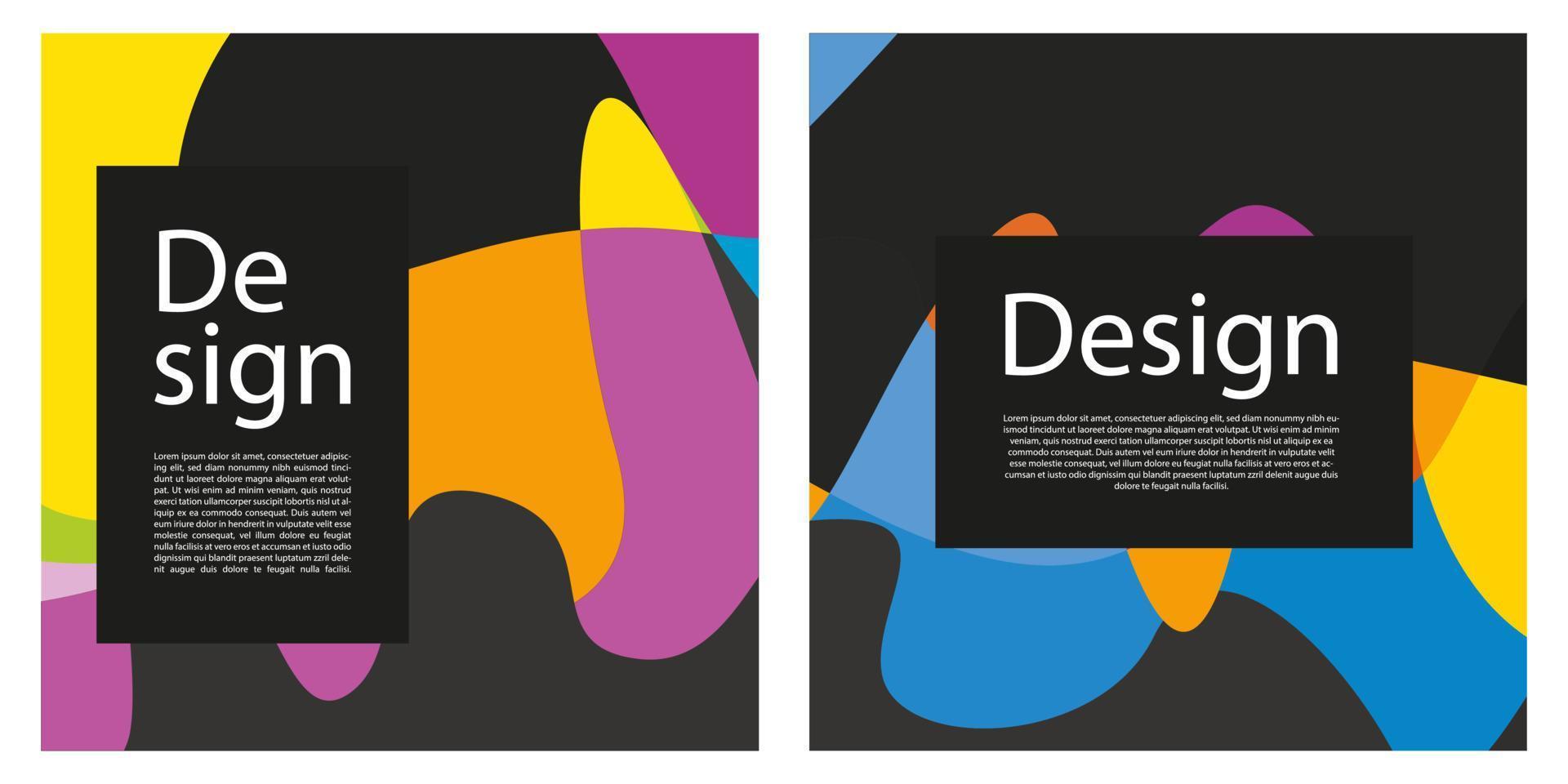 Modern abstract cover set. Cool colorful abstract shapes composition. Suitable for businesses template, background, cover, and etc. Memorable, modern, simple, clean, profesional. Vector EPS 10