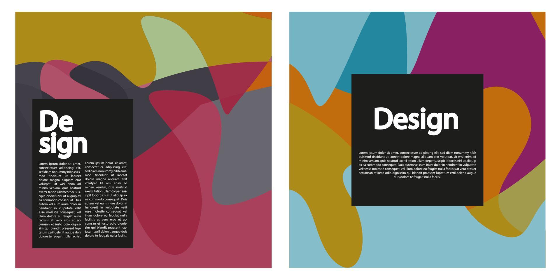 Modern abstract cover set. Cool colorful abstract shapes composition. Suitable for businesses template, background, cover, and etc. Memorable, modern, simple, clean, profesional. Vector EPS 10