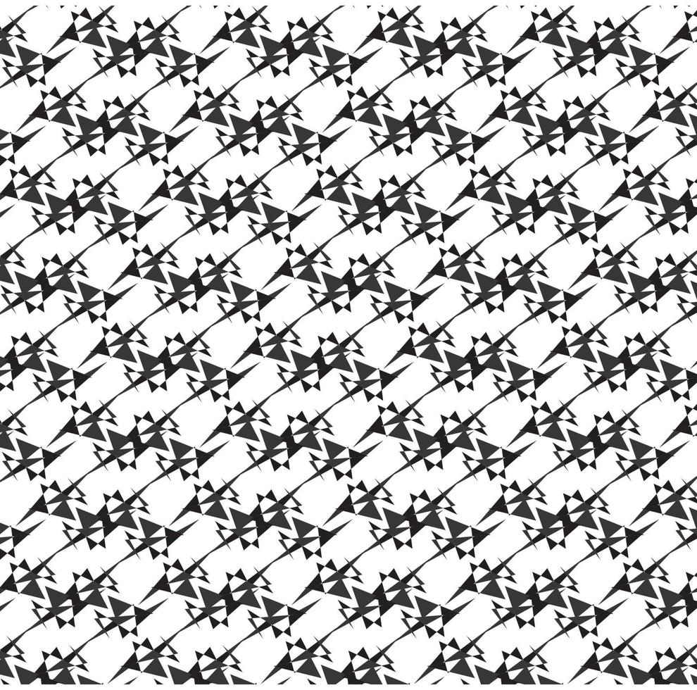 Abstract floral seamless black and white pattern background vector