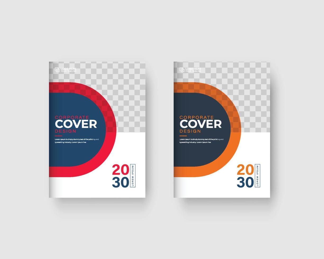 Corporate Book Cover Design Template in A4. Can be adapt to Brochure, Annual Report, Magazine,Poster, Business Presentation, Portfolio, Flyer, Banner, Website. vector