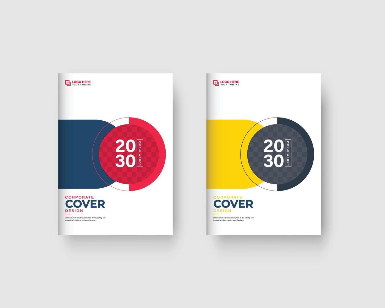 Corporate Book Cover Design Template in A4. Can be adapt to Brochure, Annual Report, Magazine,Poster, Business Presentation, Portfolio, Flyer, Banner, Website. vector