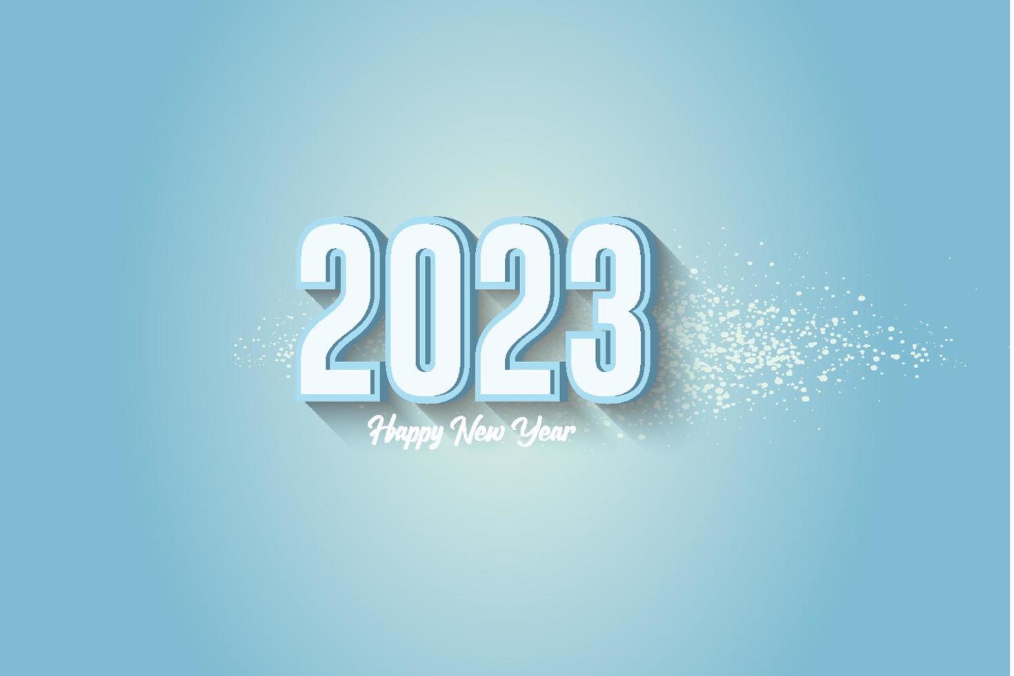 new year 2023 3d logo design, in salmon green vector