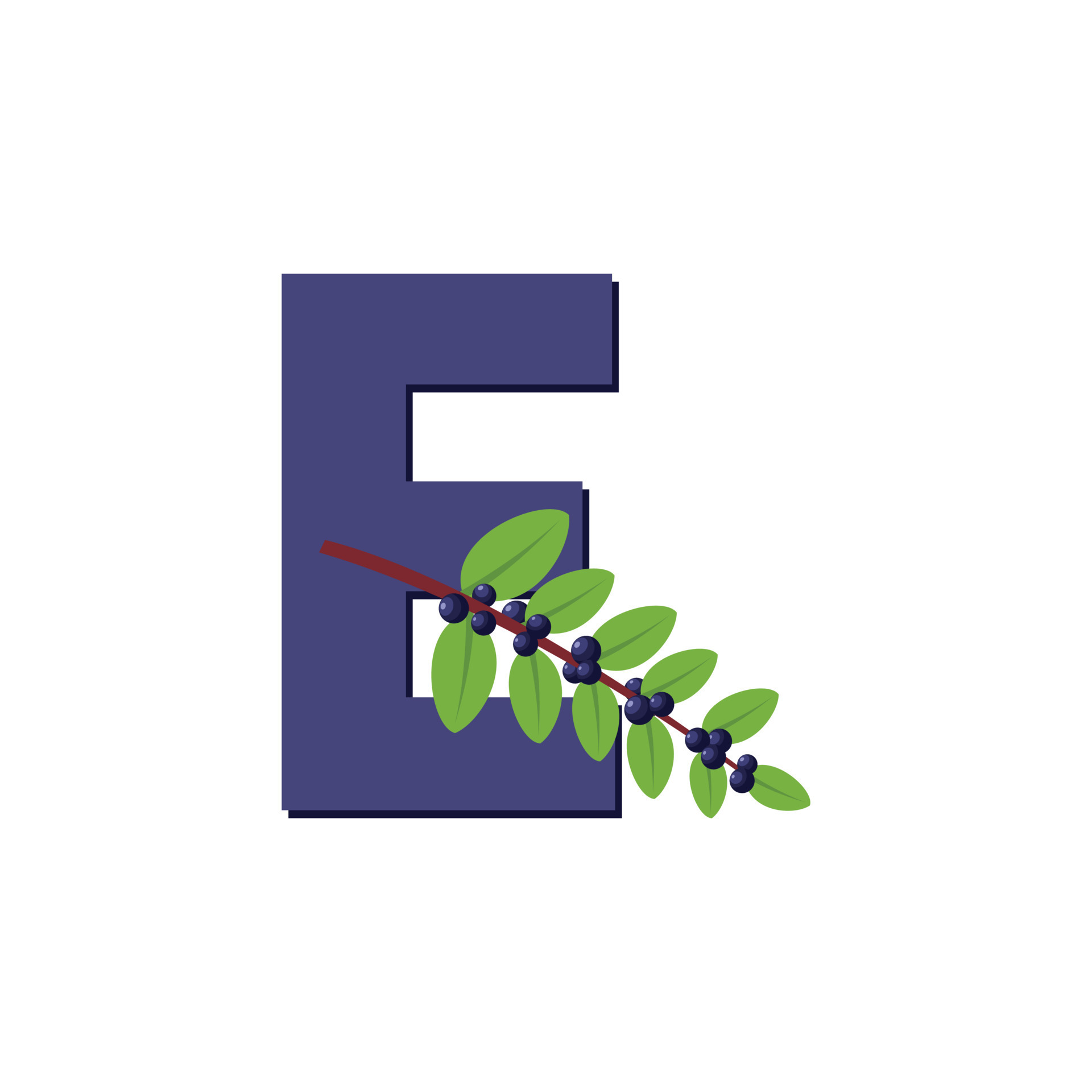 Letter E Alphabet Fruits Evergreen Huckleberry, Clip Art Vector