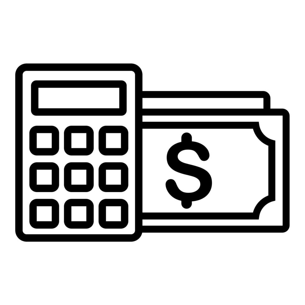 Illustration Vector Graphic of Calculator, coin, dollar Icon