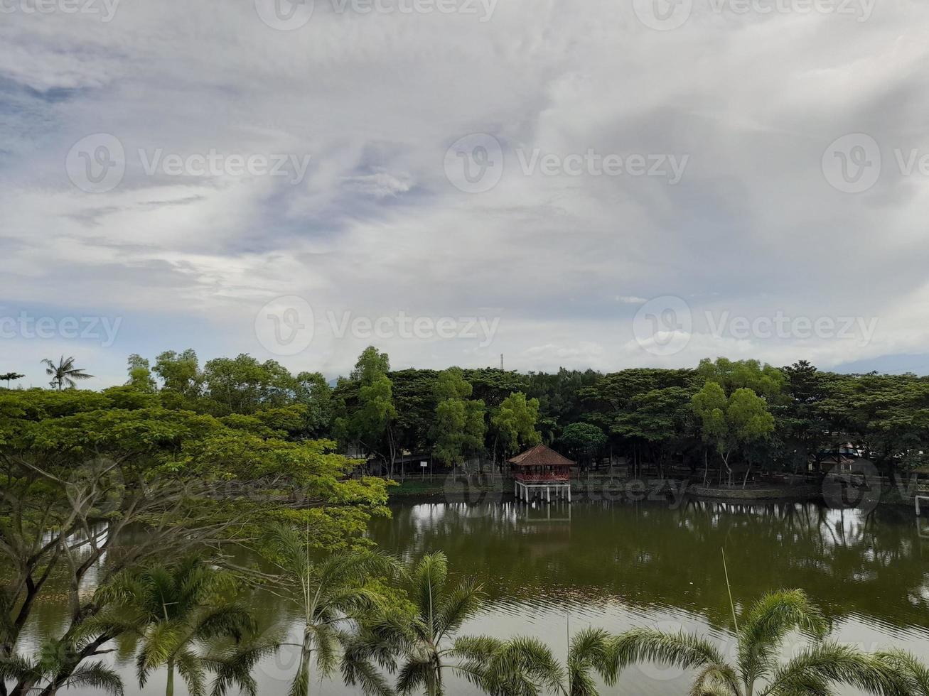 the atmosphere of an artificial lake on the beach on the island of Lombok photo