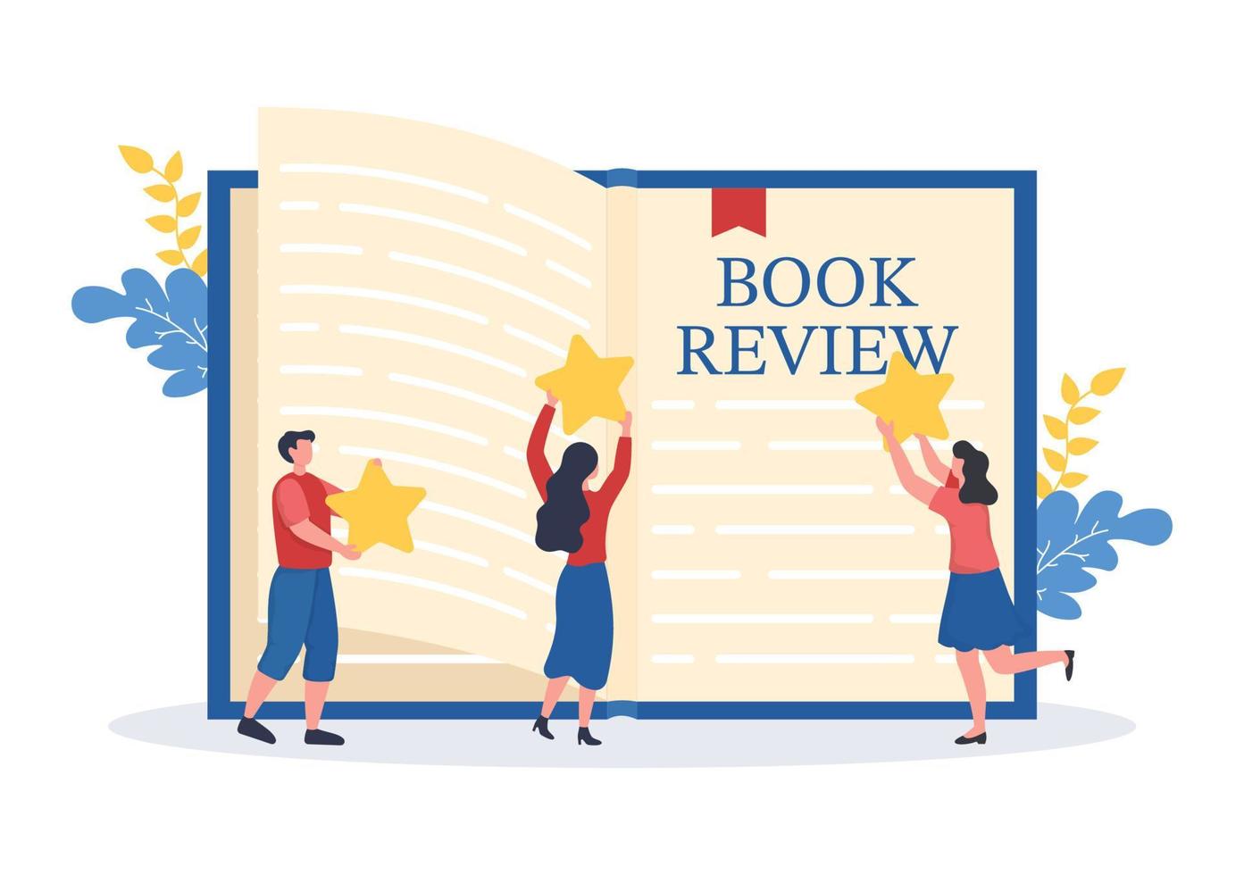 Book Review Template Hand Drawn Cartoon Flat Illustration with Reader  Feedback for Analysis, Rating, Satisfaction and Comments About Publications  11773204 Vector Art at Vecteezy