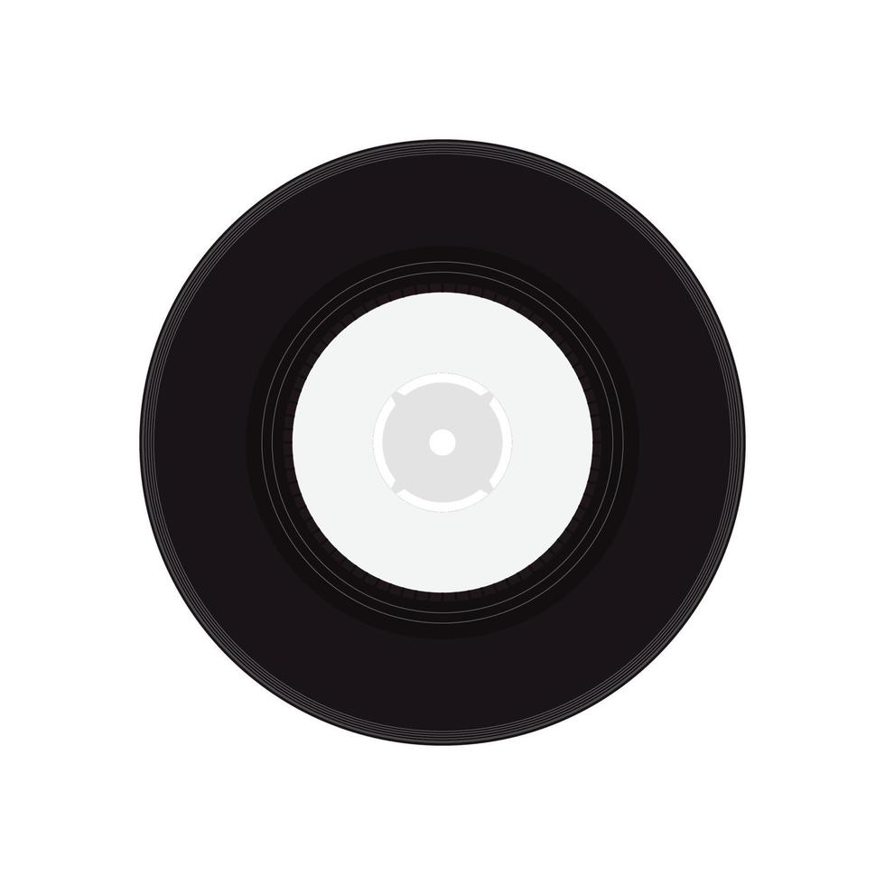 Vinyl Flat Illustration. Clean Icon Design Element on Isolated White Background vector