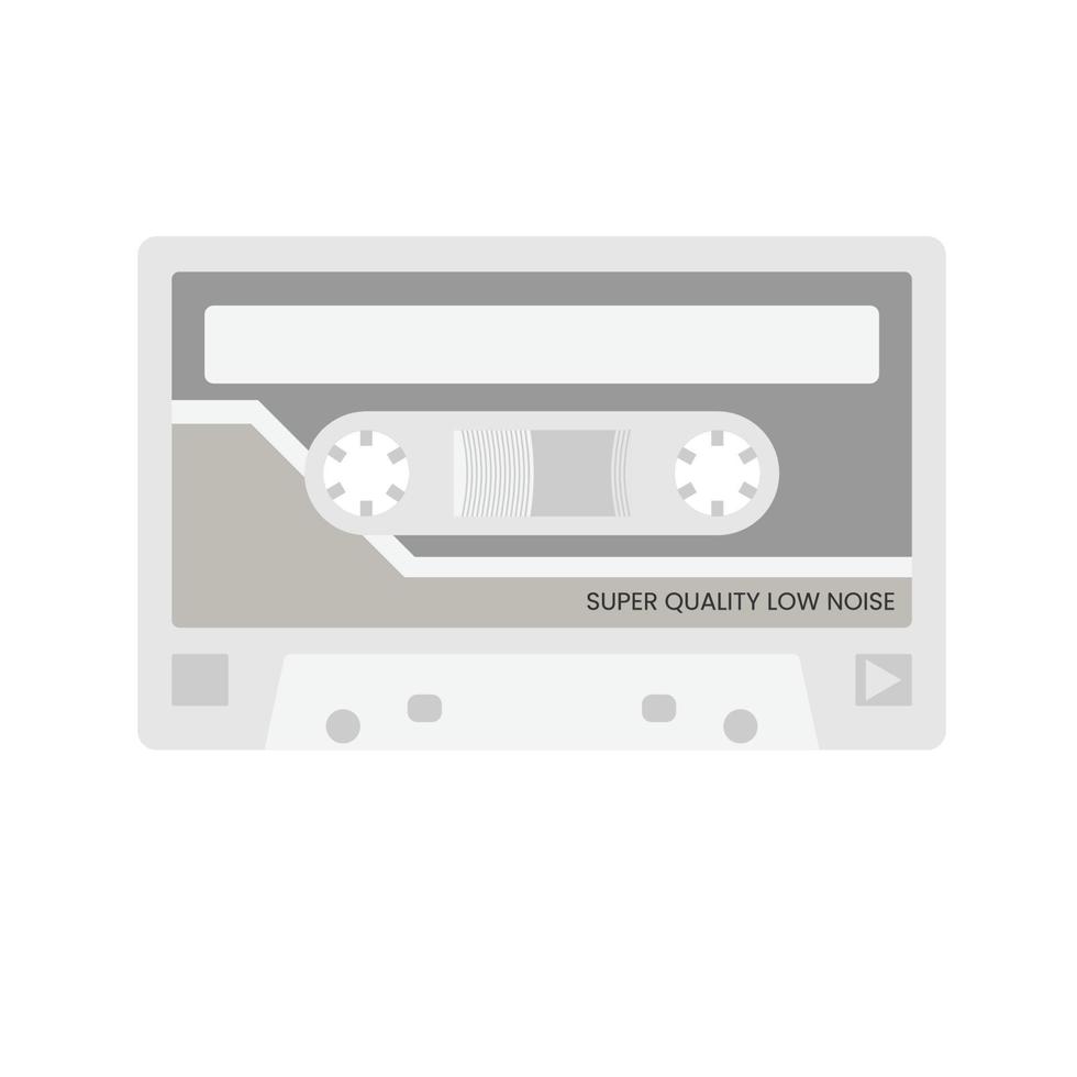 Cassette Flat Illustration. Clean Icon Design Element on Isolated White Background vector